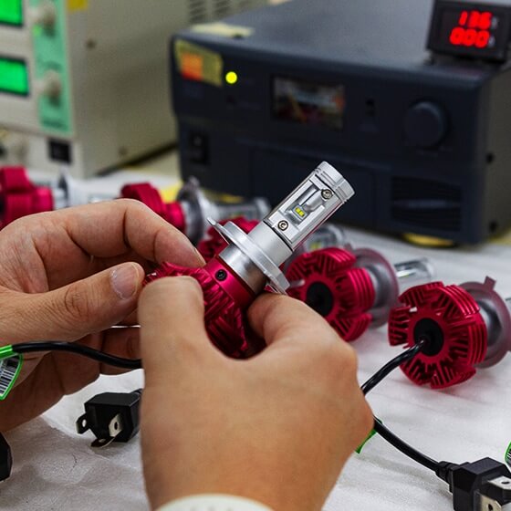 Hand Inspection of LED light